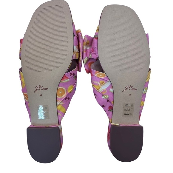 Edie Parker x J. Crew Bow Slide Sandals in Fruit Punch Size 10 NWOT - Picture 5 of 6